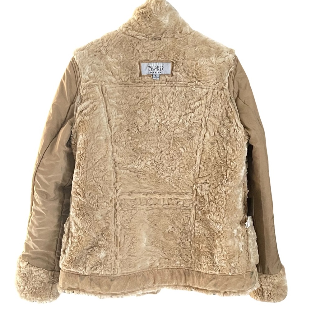 Wilson's Leather Maxima Suede Shearling Coat Women's Large - Picture 6 of 9